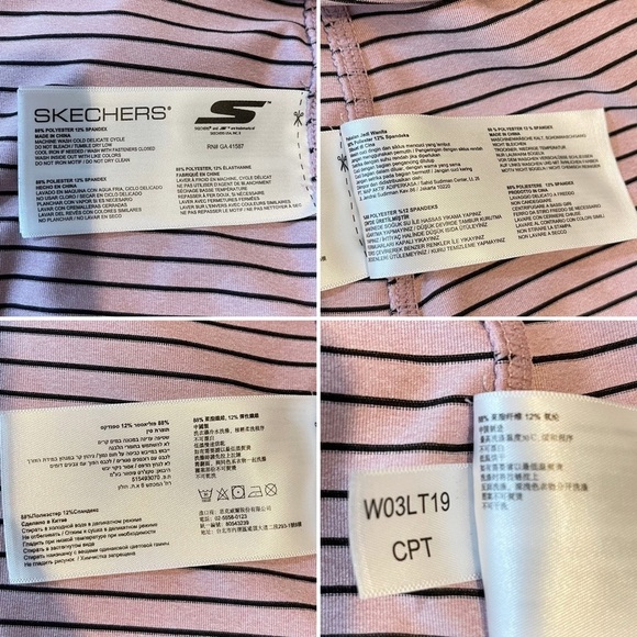 Skechers Women Stripped hoodie Long sleeves Sz L Pink With Black - Picture 3 of 14